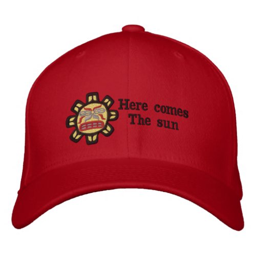 here comes the Haida Sun Embroidered Baseball Hat