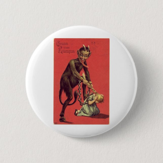 Here Comes The Krampus! 2 Button (Front)