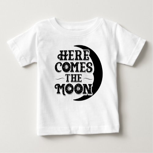 Here Comes The Moon Baby Top T_shirt  White