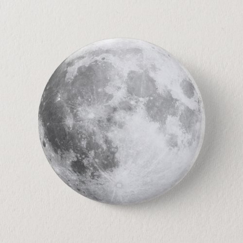 Here Comes The Moon  Full Moon Button Pin