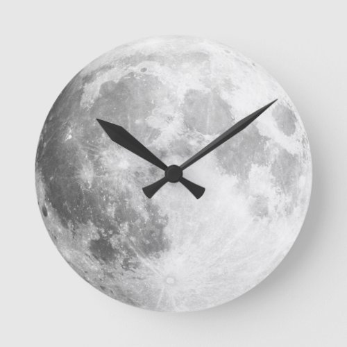 Here Comes The Moon  Full Moon Wall Clock