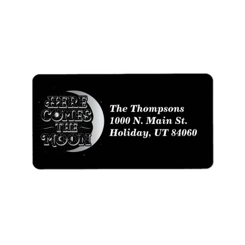 Here Comes The Moon  Return Address Labels