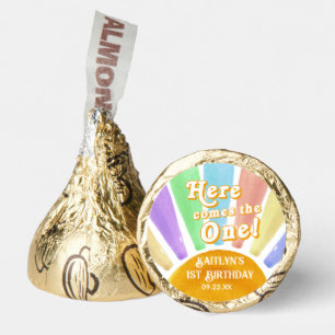 Here Comes The One! Retro Boho Sun 1st Birthday Hershey®'s Kisses®