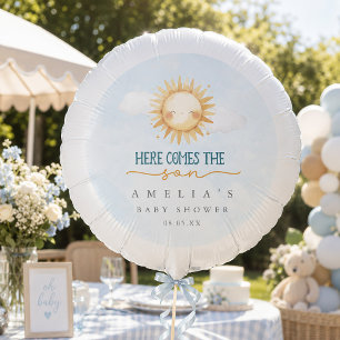 Here Comes the Son Baby Boy Shower Balloon
