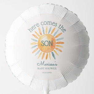 Here Comes the Son Baby Boy Shower Balloon
