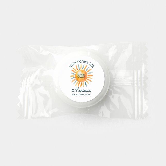 Here Comes the Son Baby Boy Shower Life Saver® Mints (Front)