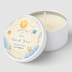 Here Comes the Son Baby Boy Shower Mini Candle Favors