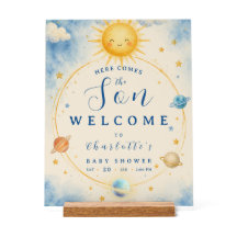 Here Comes the Son Baby Boy Shower Print
