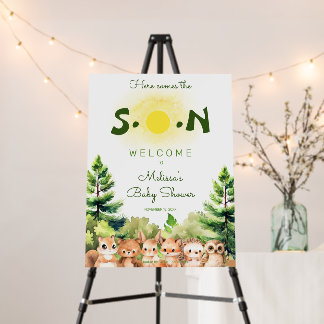 Here Comes The Son Baby Boy Shower Welcome Foam Board