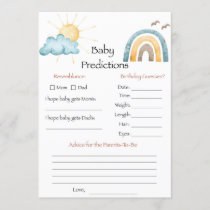 Here Comes The Son Baby Predictions Game Invitation