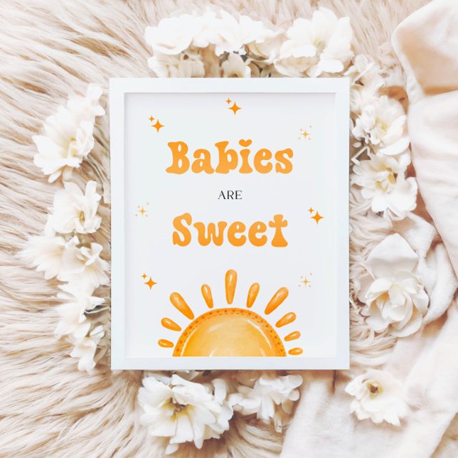 Here Comes The Son Baby Shower Babies Are Sweet Pedestal Sign (Creator Uploaded)