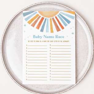Here Comes the Son Baby Shower Baby Name Race Game