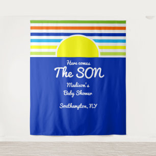 Here Comes the Son Baby Shower Backdrop