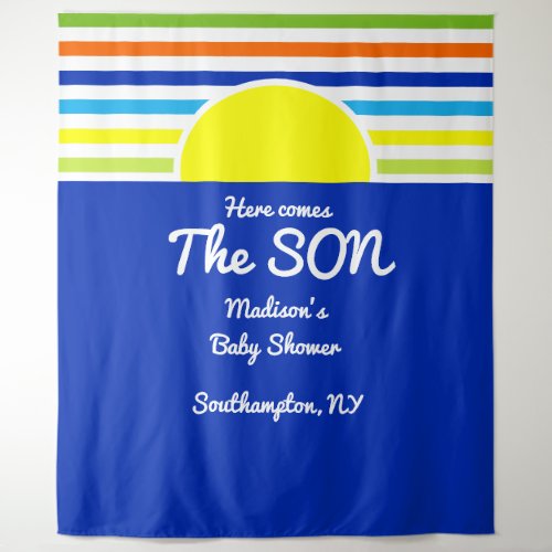 Here Comes the Son Baby Shower Backdrop