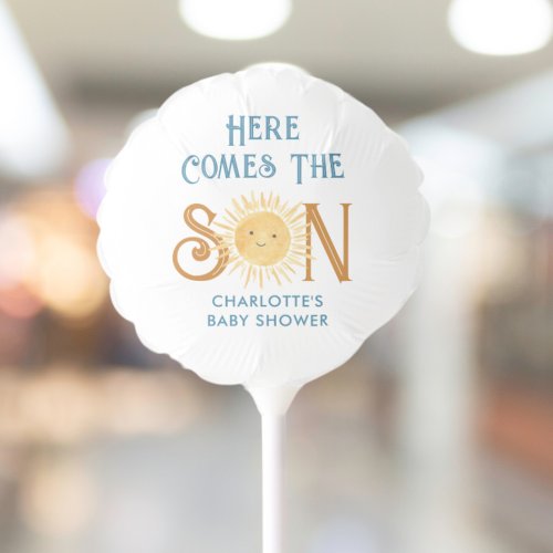 Here Comes The Son Baby Shower Balloon