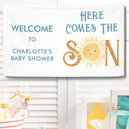 Here Comes The Son Baby Shower Banner