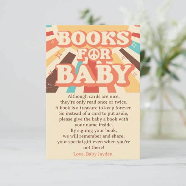 Here Comes The Son Baby Shower Book Request Invitation (Standing Front)