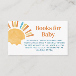 Here Comes the Son Baby Shower Books for Baby Enclosure Card