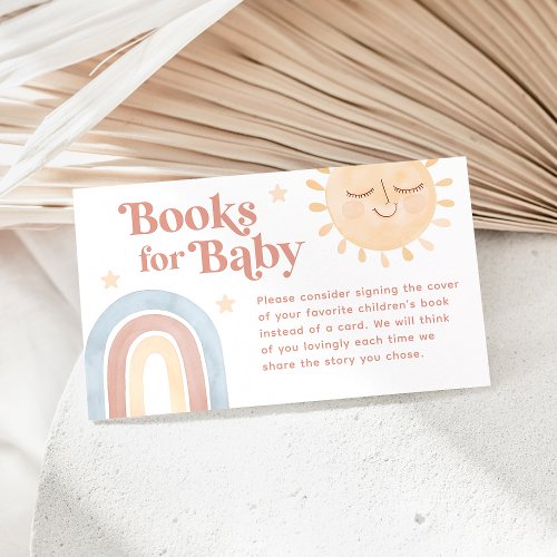 Here Comes the Son Baby Shower  Books for Baby Enclosure Card