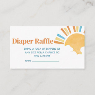 Here Comes the Son Baby Shower Diaper Raffle Enclosure Card