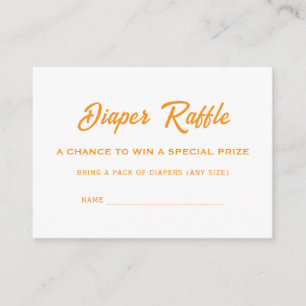 Here Comes The Son Baby Shower Diaper Raffle Name Enclosure Card