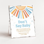 Here Comes the Son Baby Shower Don't Say Baby Poster<br><div class="desc">Make your event special with this Sunshine Baby Shower with our cute and lovely printable Don't Say Baby Sign featuring adorable Here Comes the Sun Baby Shower theme. Download,  personalize,  and create lasting memories with this perfect touch for your joyous celebration!

BS642</div>