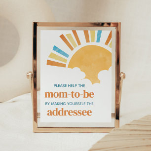 Here Comes the Son Baby Shower Envelope Station Poster