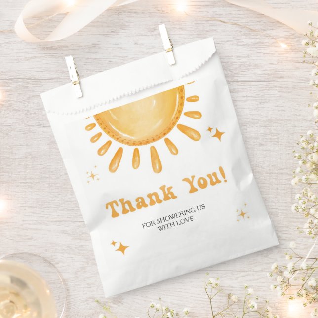 Here Comes The Son Baby Shower Favor Bag (Clipped)