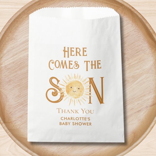 Here Comes The Son Baby Shower Favor Bag