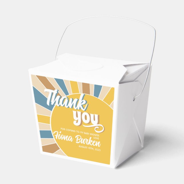 Here comes the Son Baby Shower Favor Boxes (Front Side)