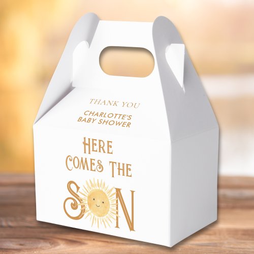 Here Comes The Son Baby Shower Favor Boxes
