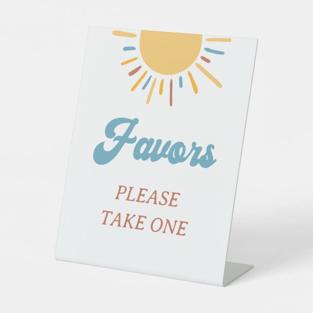 Here Comes The Son Baby Shower Favors Sign (Front)