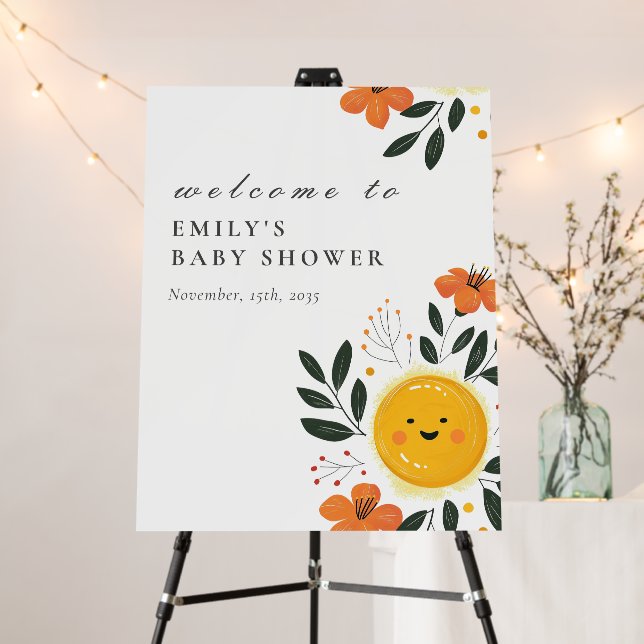 Here Comes the Son Baby Shower Foam Board (In Situ (Stand))