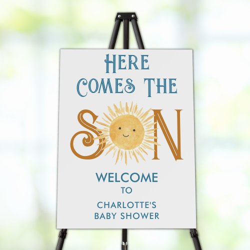 Here Comes The Son Baby Shower Foam Board
