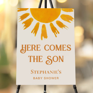 Here Comes The Son Baby Shower Foam Board