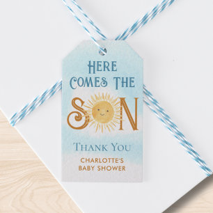 Here Comes The Son Baby Shower Gift Tags