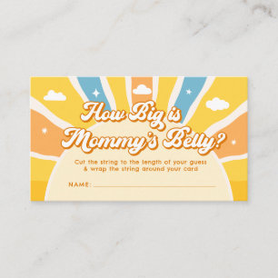 Here Comes the Son Baby Shower How Big's Her Belly Enclosure Card