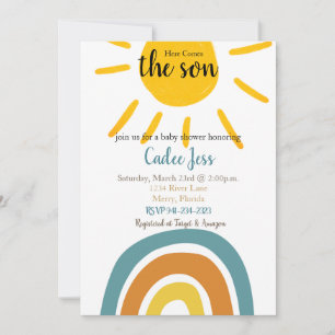 Here Comes the Son Baby Shower Invitation