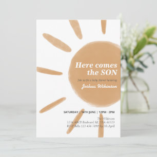 Here comes the Son baby shower Invitation