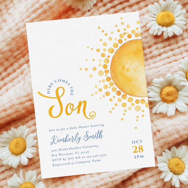 Here Comes the Son Baby Shower Invitation (Creator Uploaded)