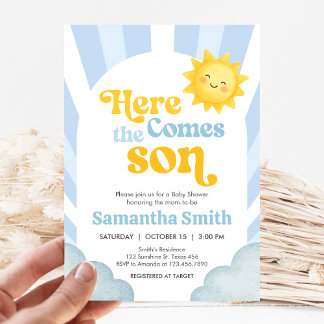 Here Comes the Son Baby Shower Invitation