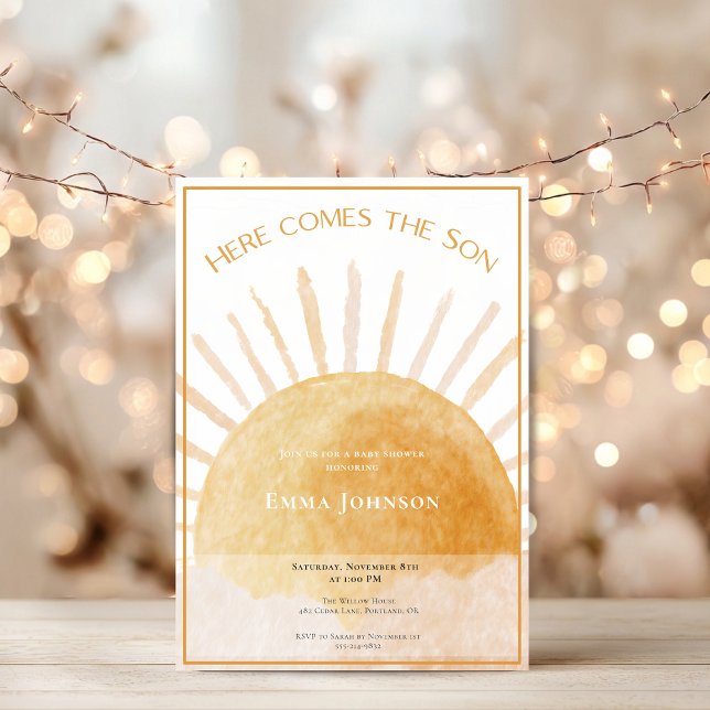 Here Comes the Son Baby Shower Invitation (Creator Uploaded)