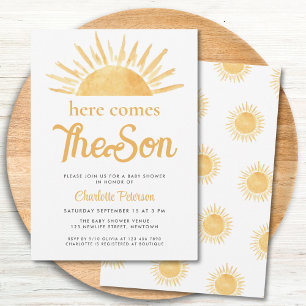 Here Comes The Son Baby Shower Invitation