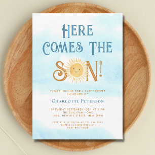 Here Comes The Son Baby Shower Invitation