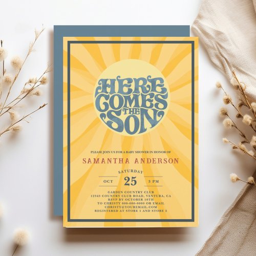 Here Comes the Son Baby Shower Invitation