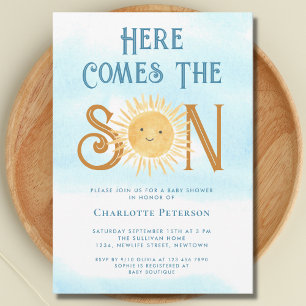 Here Comes The Son Baby Shower Invitation