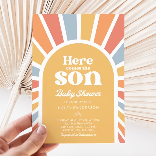 Here Comes the Son Baby Shower Invitation