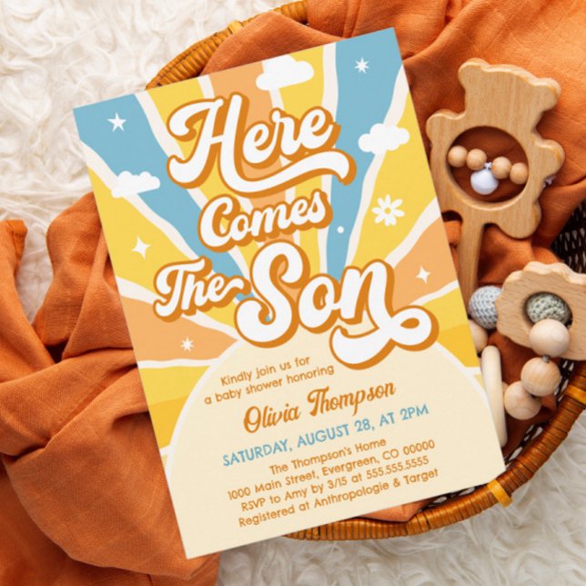 Here Comes the Son Baby Shower Invitation (Creator Uploaded)