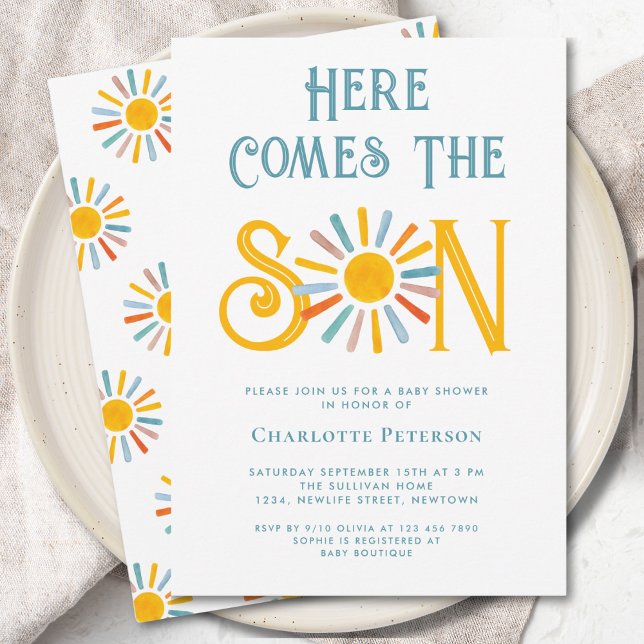 Here Comes The Son Baby Shower Invitation (Creator Uploaded)
