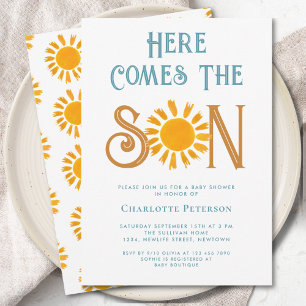 Here Comes The Son Baby Shower Invitation